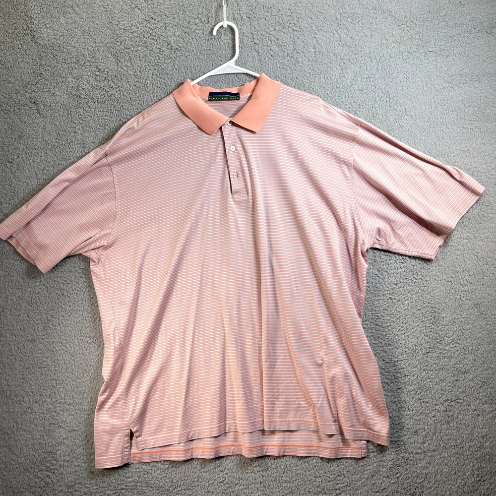 Robert Trent Jones Shirt Mens Size XXL Polo Shirt Golf Short Sleeve‎ Striped